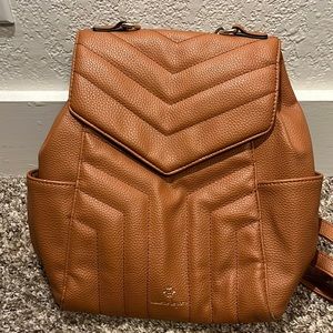 Nanette Lapore vegan leather backpack, camel